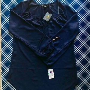 Living Doll LA Navy Tunic Top